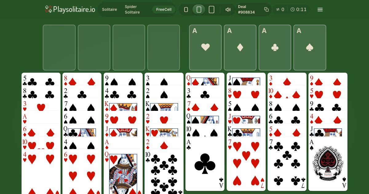 Paciência FreeCell - Jogar Online Grátis